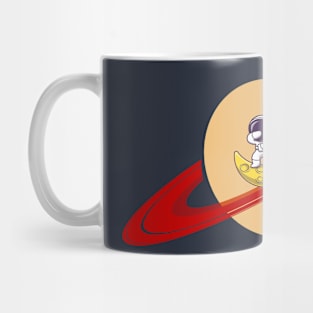 Surfing Saturn Mug